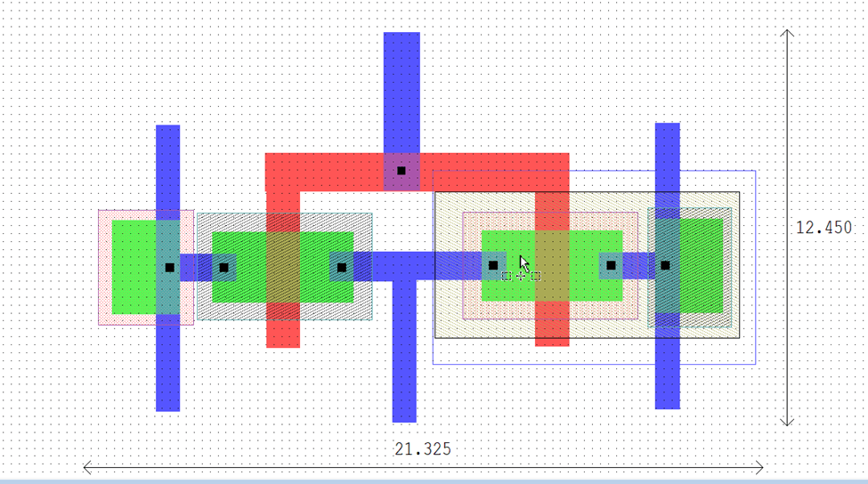 CMOS Inverter Physical Layout in Tanner L-Edit